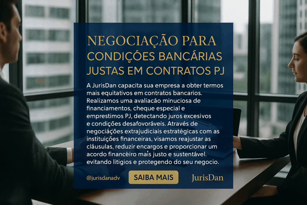 NEGOCIAÇÃO BANCÁRIA PJ: JUROS JUSTOS COM JURISDAN